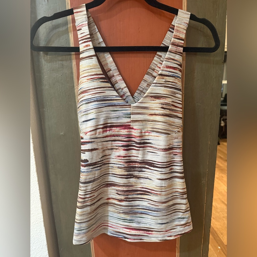 prAna XS Crossback Performance Tank Top – Print – Yoga / Hiking / Activewear